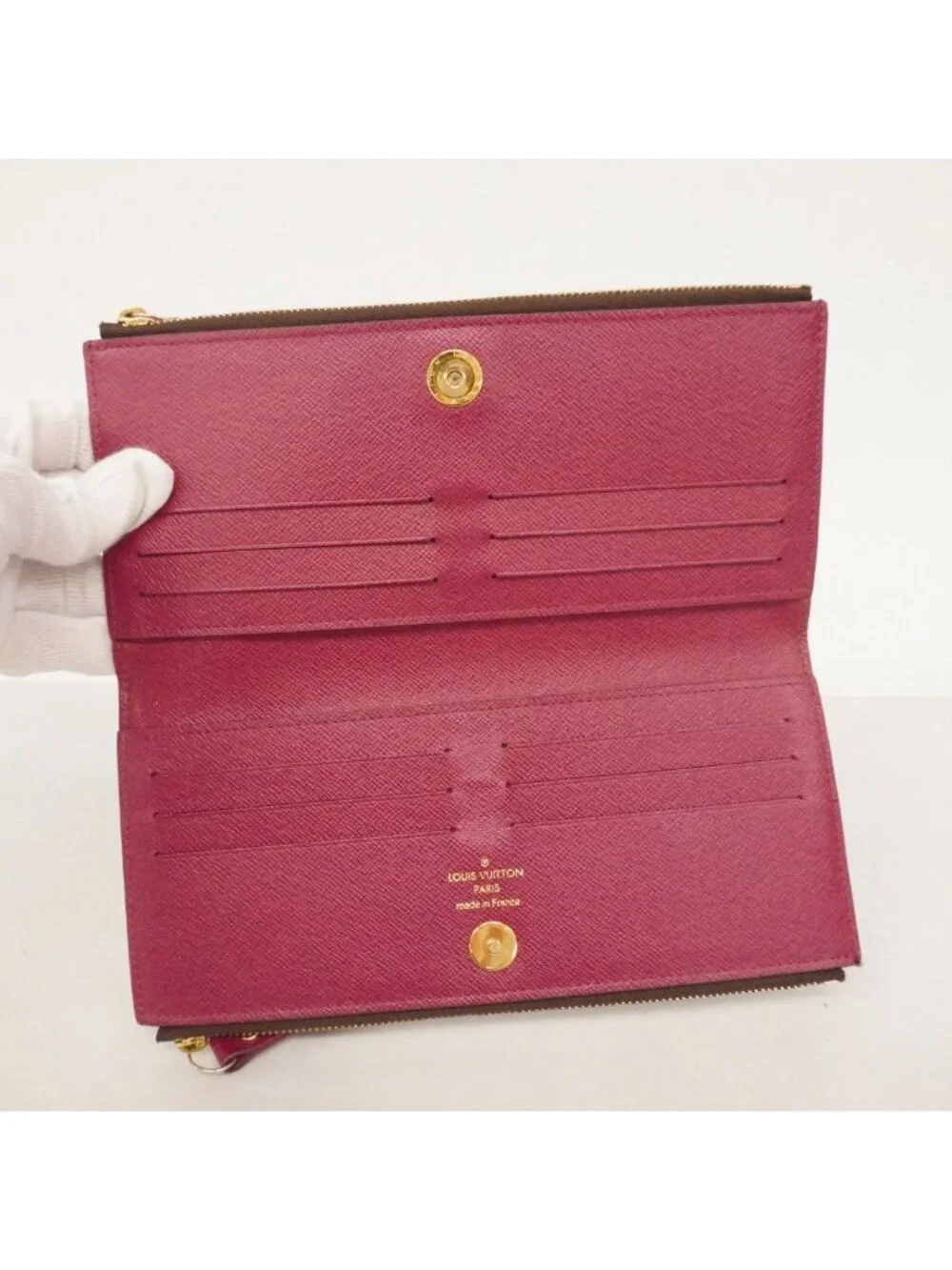 Louis Vuitton Wallet Monogram Portefeuille Adele Brown Fuchsia